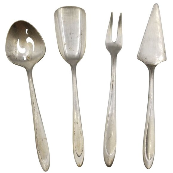 Vintage Meriden Silverplate Co. Serving Utensils First Lady Pattern Set Of 4 - Picture 1 of 11